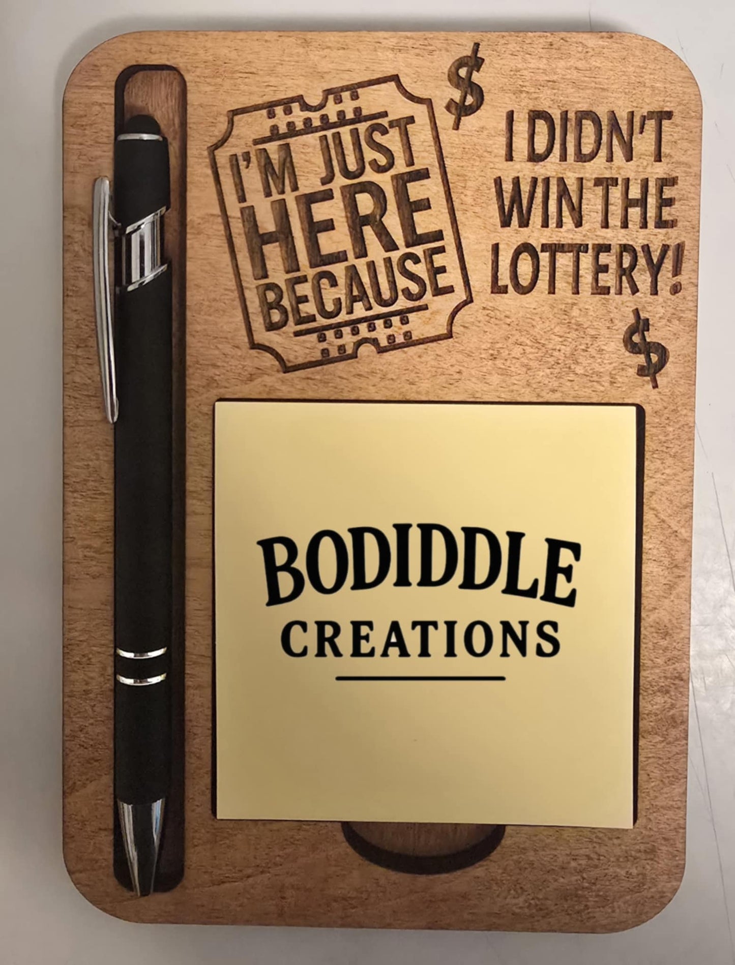 Didn't win lottery - notepad holder