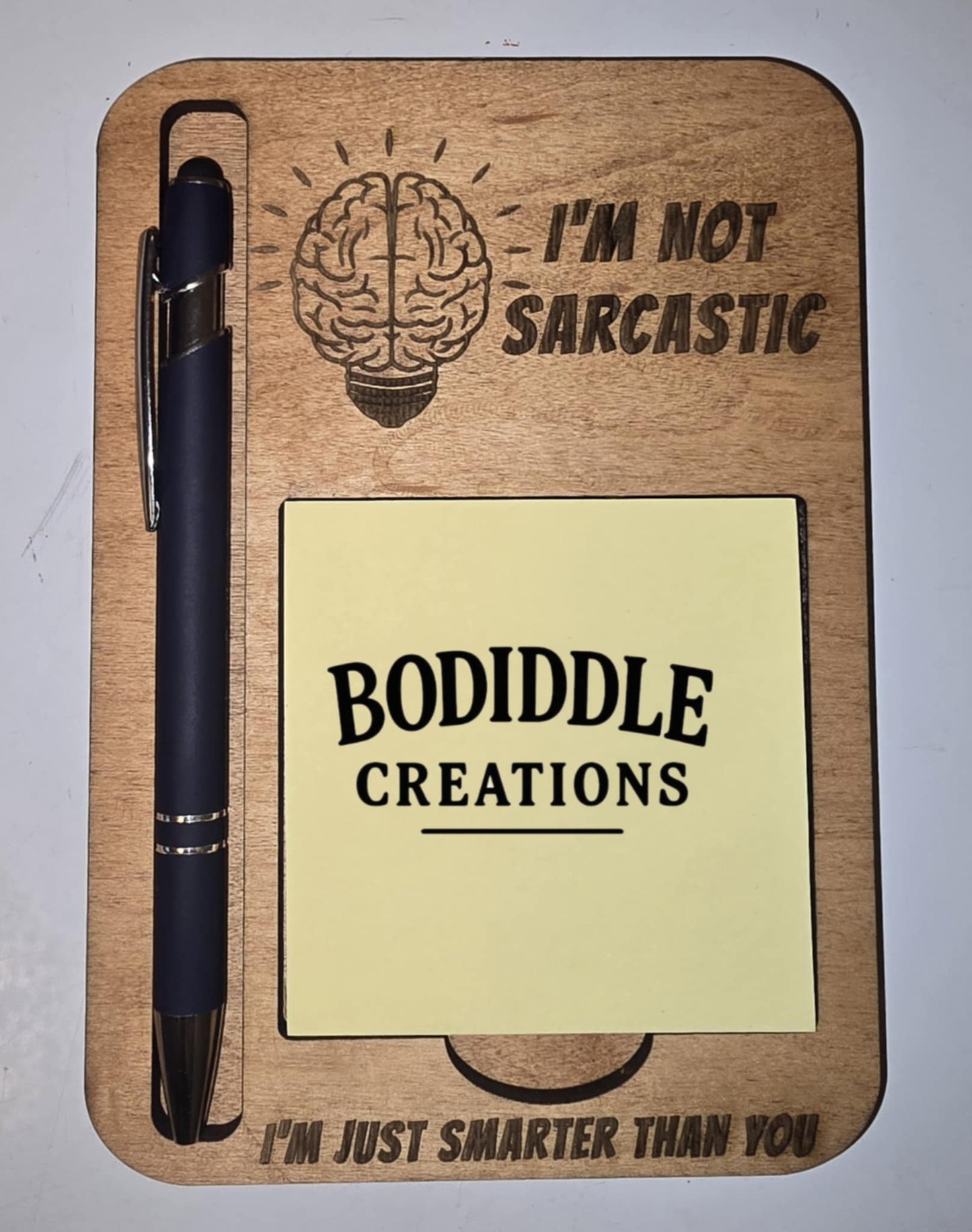 Not Sarcastic - notepad holder